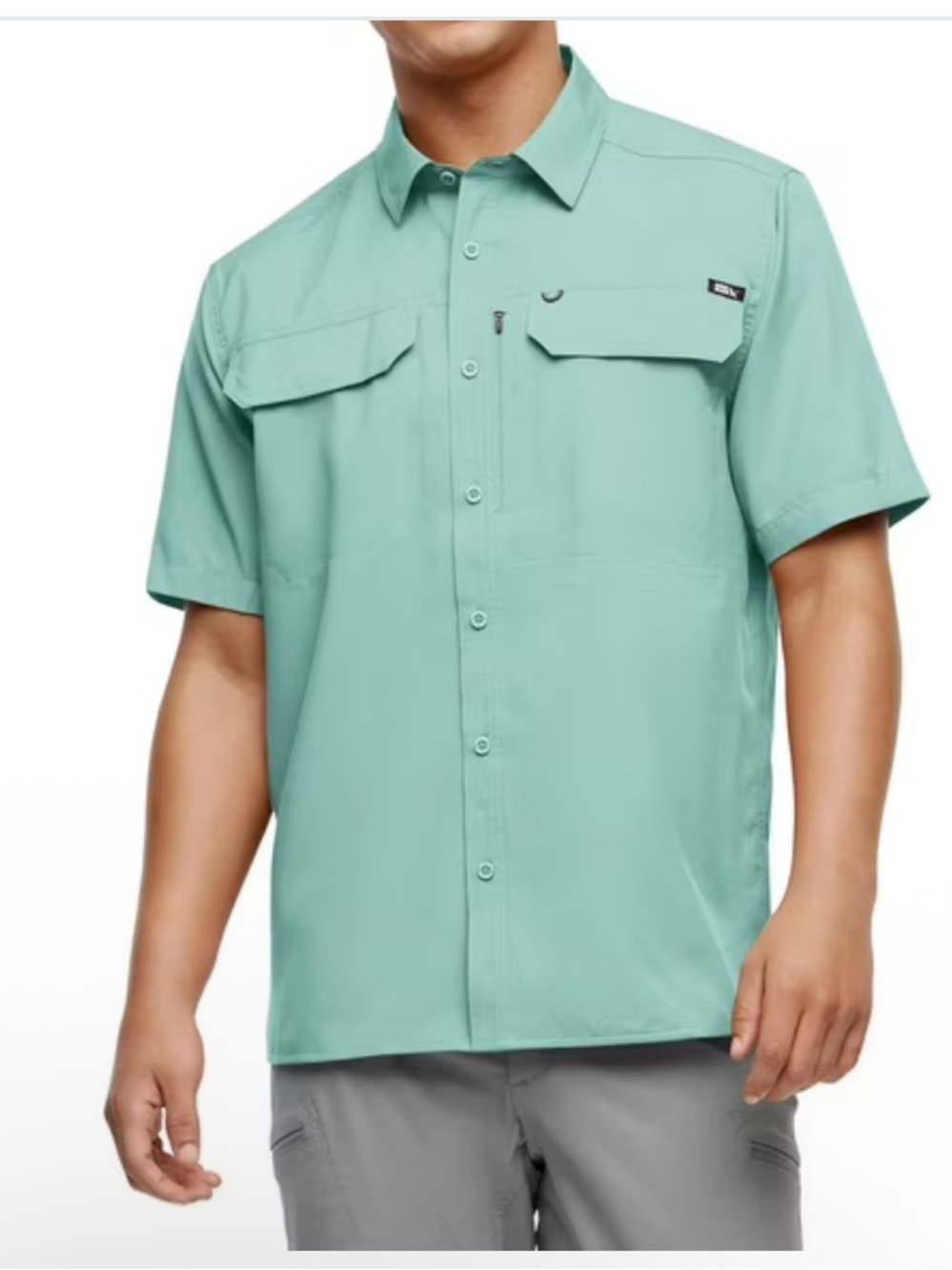 Eddie Bauer Men's Tech Woven Button Front Rip Stop Vented Shirt Size XXL Outdoor